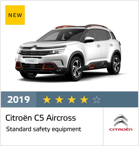 Citroën C5 Aircross - Standard Equipment - Euro NCAP Results April 2019