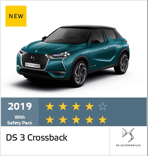 DS 3 Crossback standard equipment - Euro NCAP Results July 2019