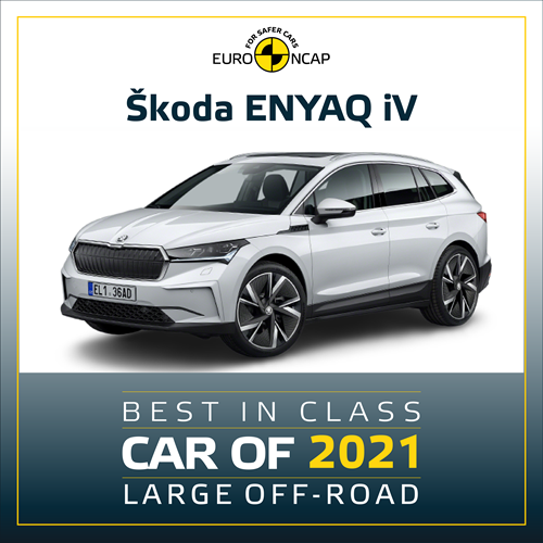 Škoda ENYAQ iV - лучший в классе по версии Euro NCAP 2021 - большой внедорожник