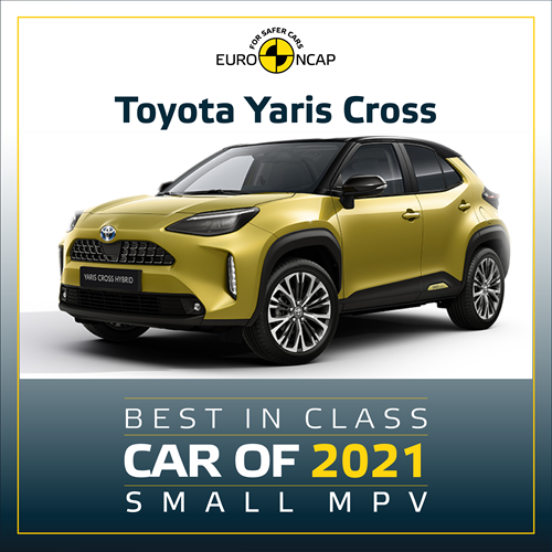 Toyota Yaris Cross - лучший в классе Euro NCAP 2021 - малый микроавтобус